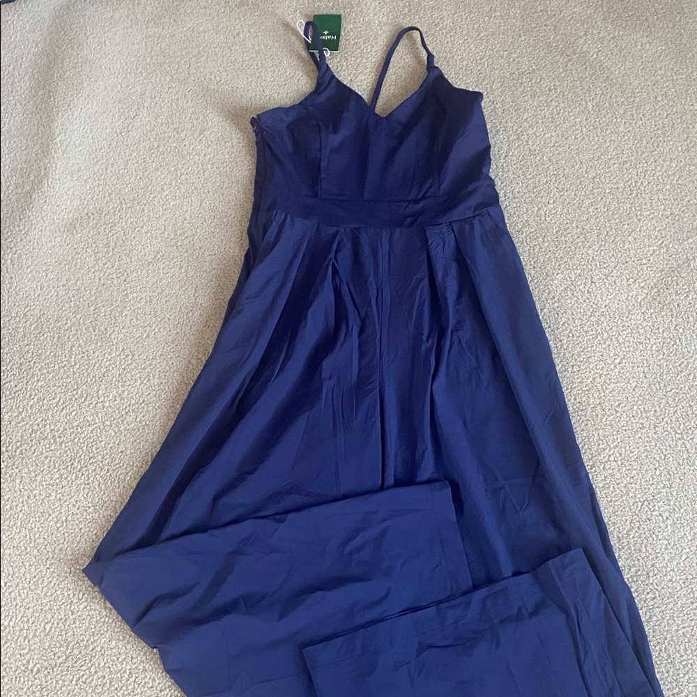 LARGE    HALARA BACKLESS SIDE INVISIBLE ZIPPER WIDE LEG JUMPSUIT - Picture 5 of 10